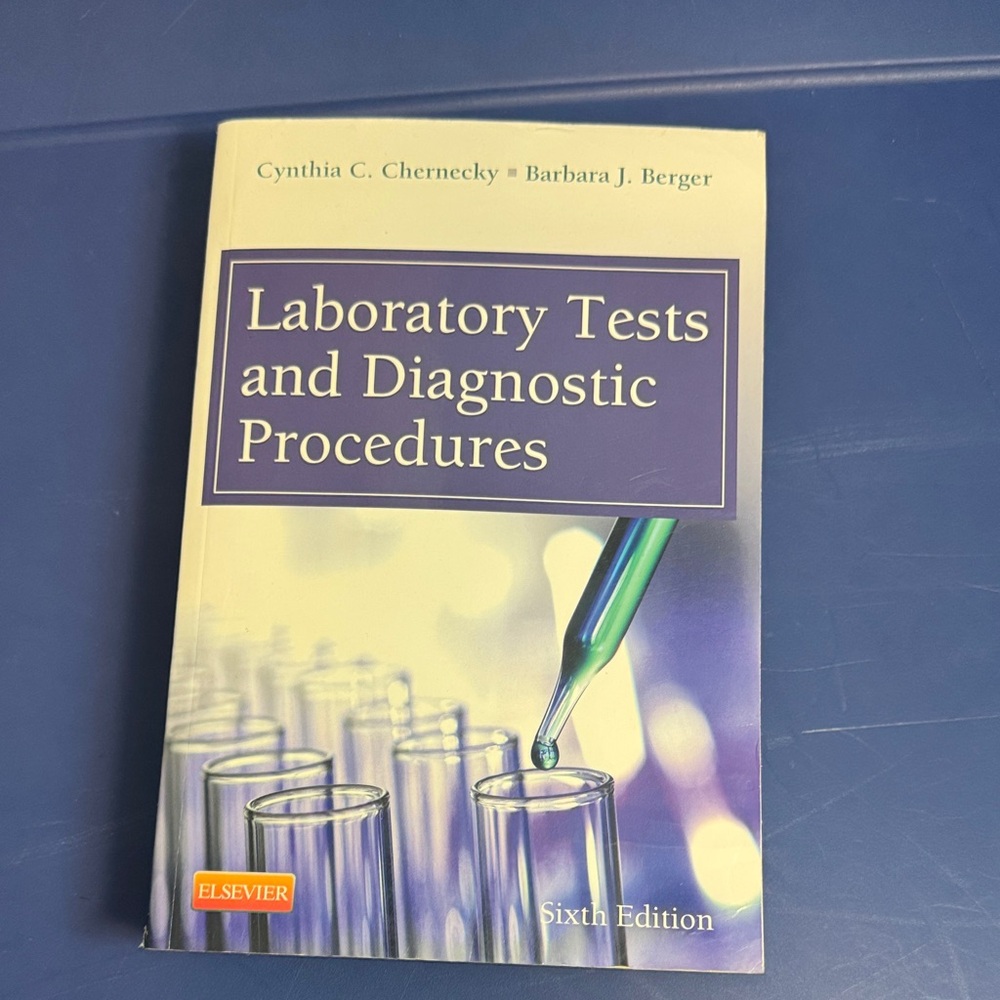 Elsevier Laboratory Tests and Diagnostic Procedures Book - Blue Cover